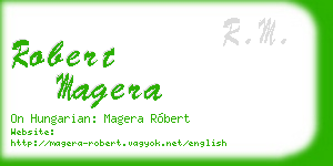 robert magera business card